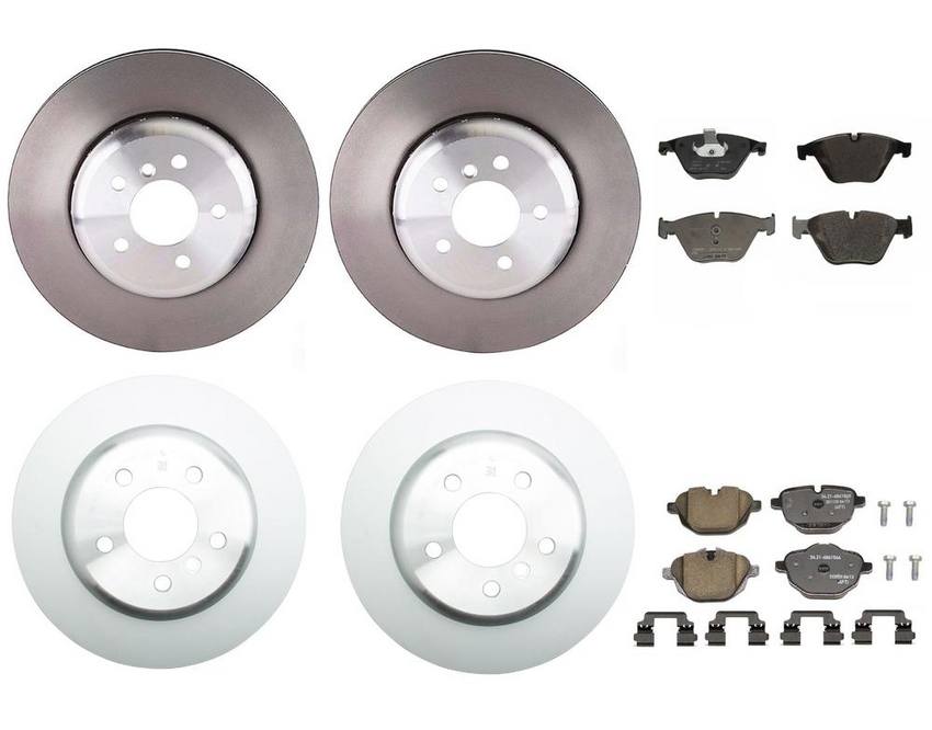 BMW Brake Kit - Pads and Rotors Front &  Rear (348mm/330mm)